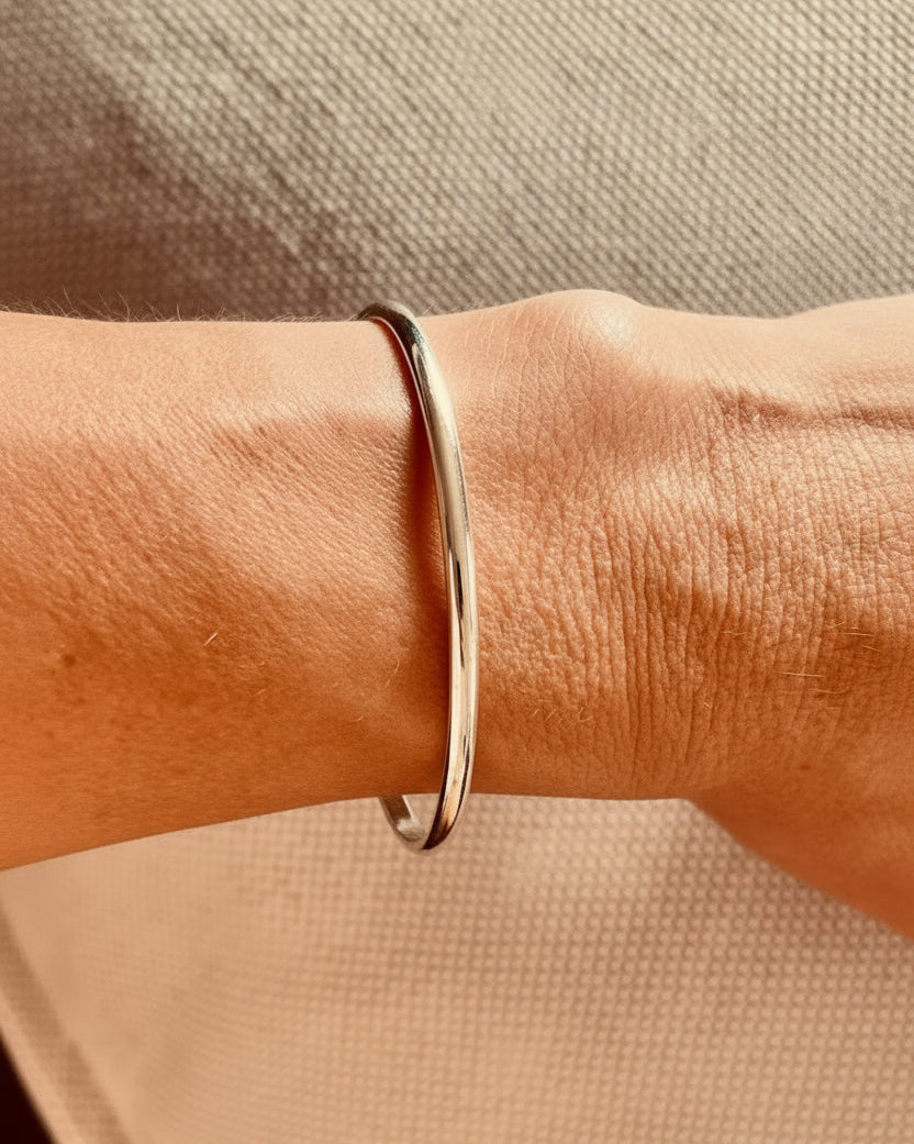 Pulsera Macarena| Pulsera lisa plata 950