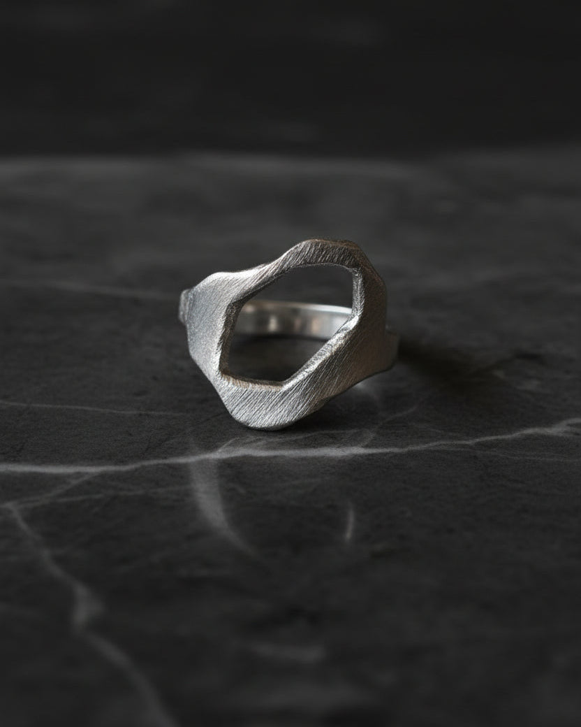 Anel Zero| Design autoral prata 950