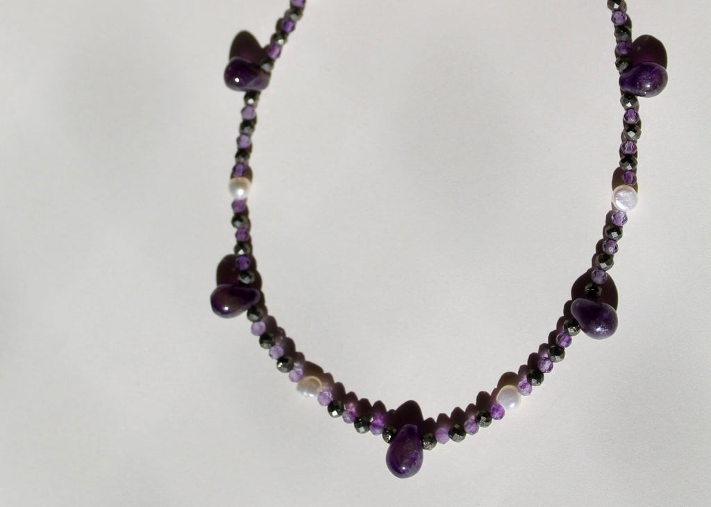 Collar Mari| Amatista y pirita