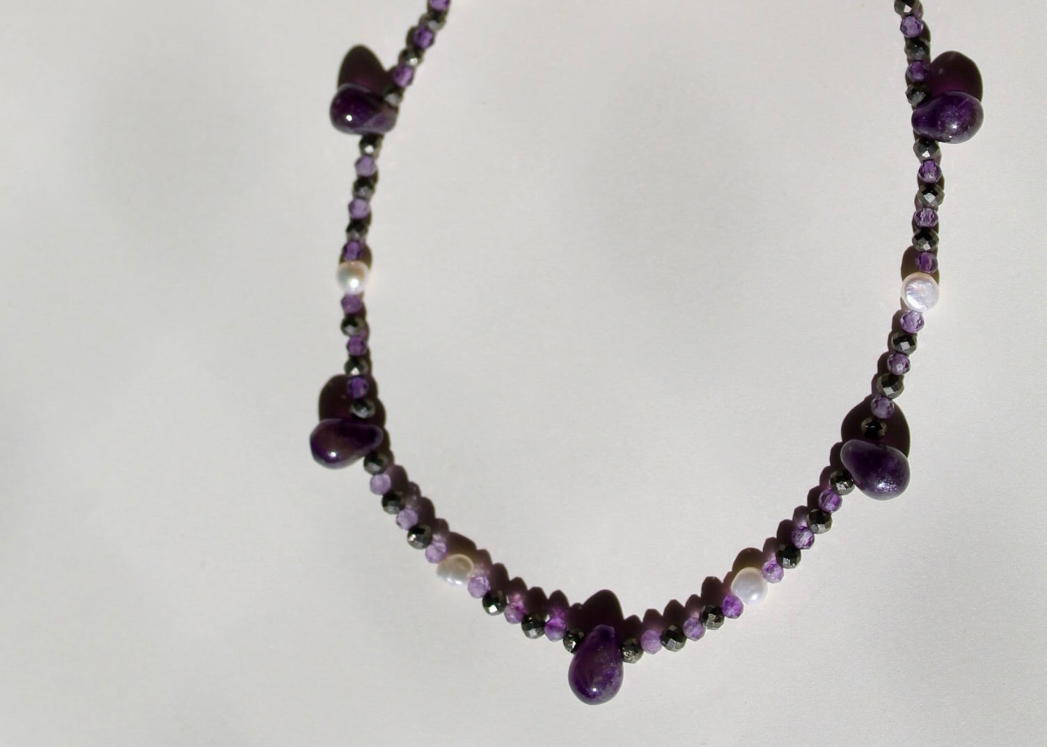 Collar Mari| Amatista y pirita