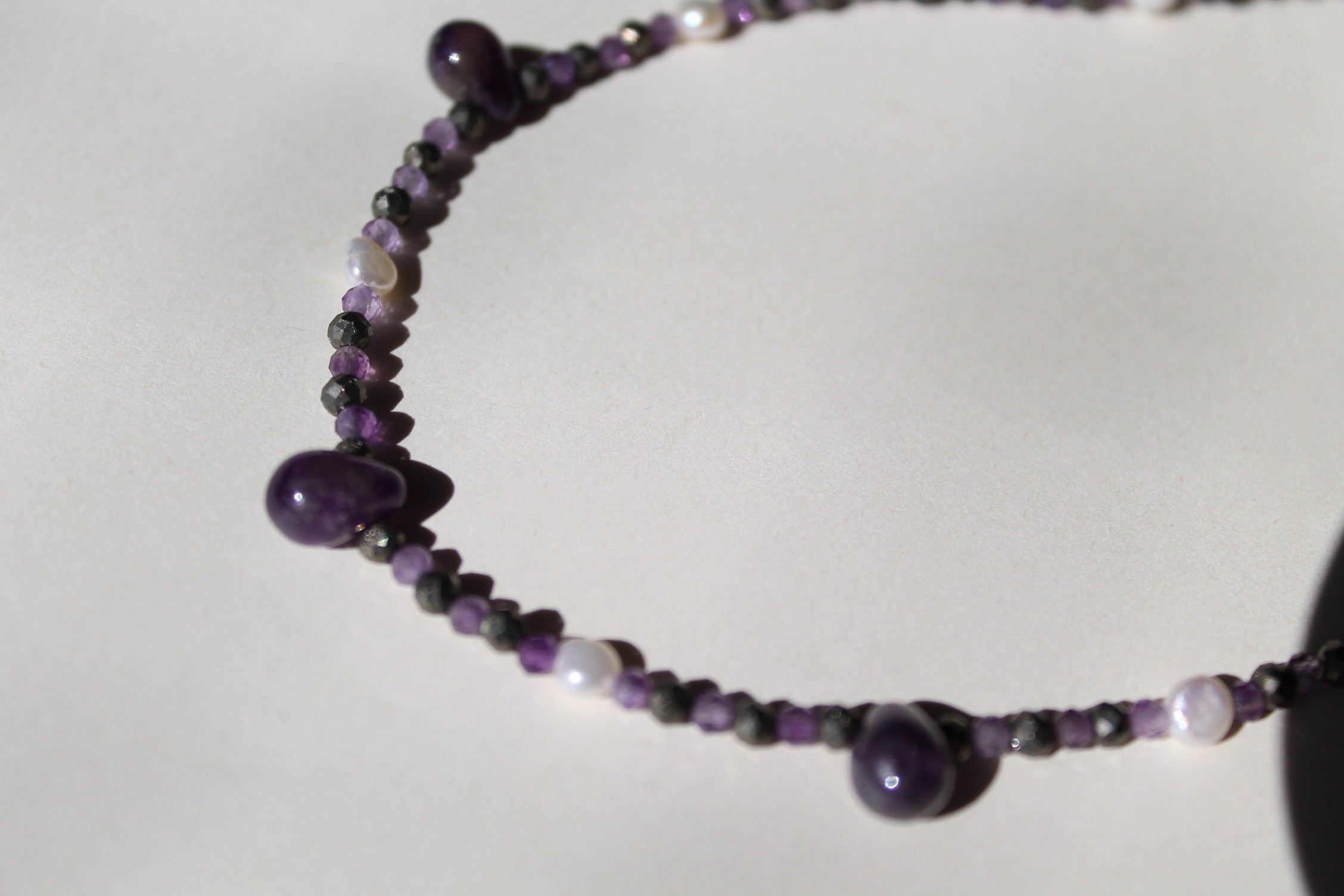 Collar Mari| Amatista y pirita